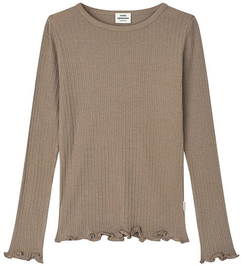 Mads Nørgaard Bluse - Rib- Hulmønster - Pointella Trudy - Walnut