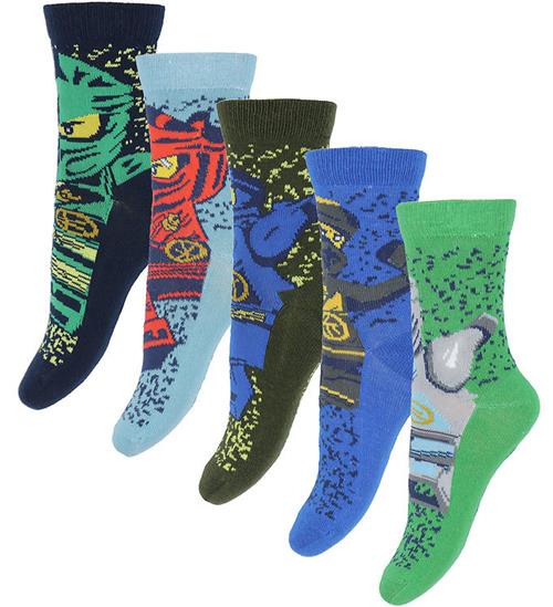 LEGOÂ® Ninjago Strømper - 5-pak - LwaGan - Blå/Grøn