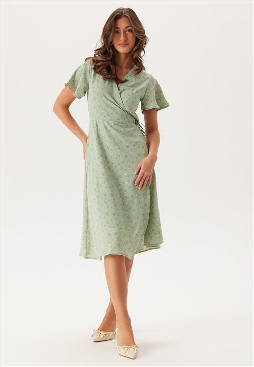 VILA Vilovie S/S Wrap Midi Dress