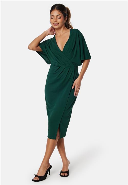 Bubbleroom Occasion Wrap Slit Midi Dress