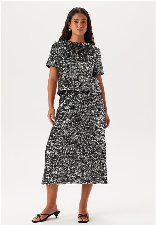 Pieces Pcserena Sequin Hw Midi Skirt