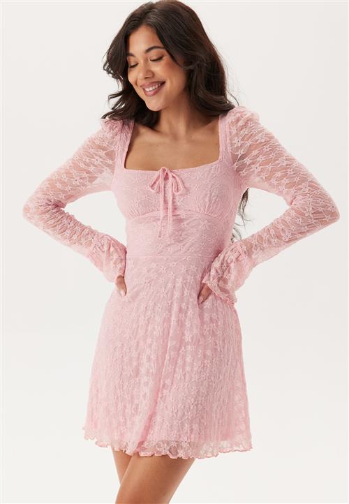BUBBLEROOM Square Neck Lace Dress