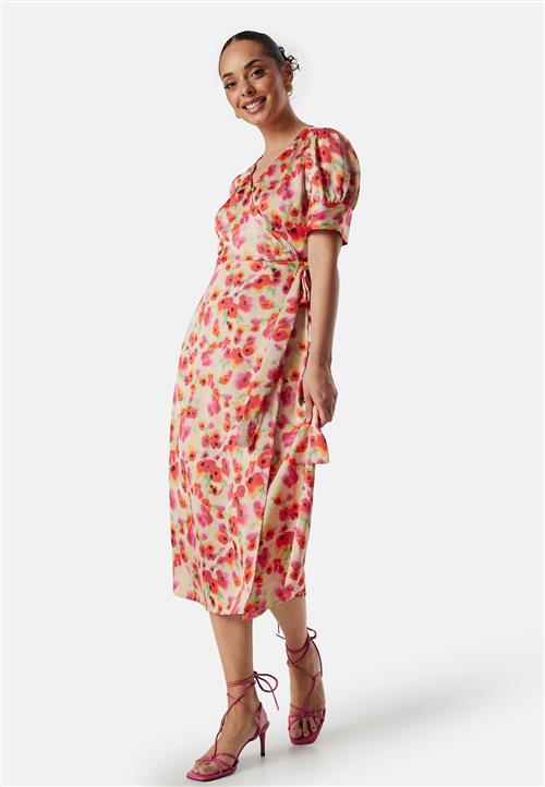 VILA Naria S/S Wrap Midi Dress