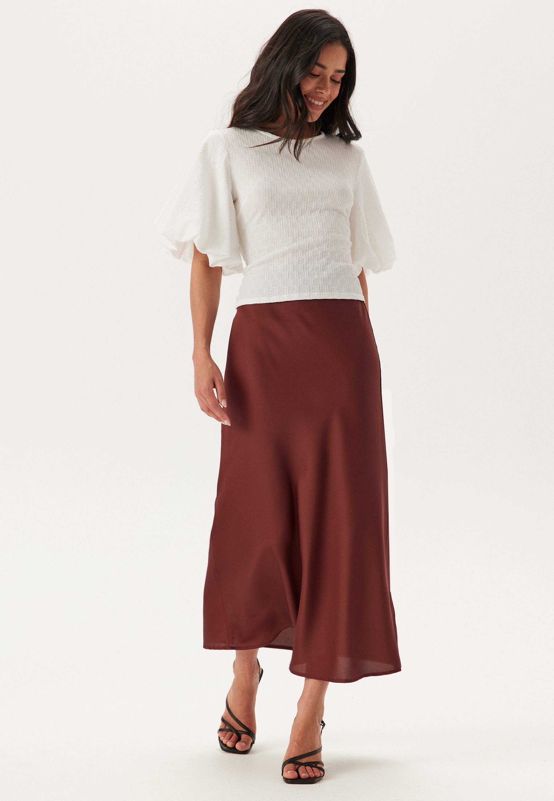 ONLY Onlchigo Ankel Satin Skirt