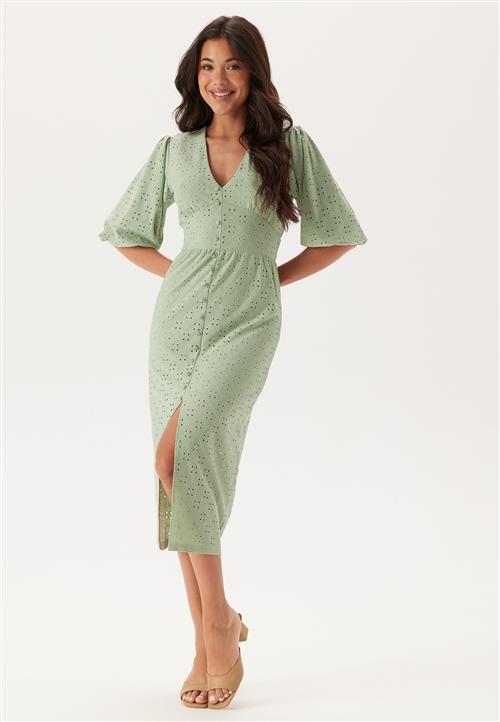 BUBBLEROOM Broderie Anglaise Puff Sleeve Dress