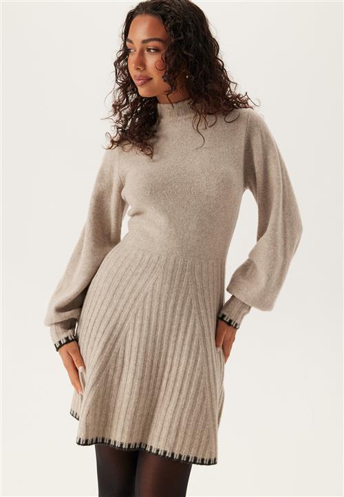 BUBBLEROOM Contrast Edge Knitted Dress