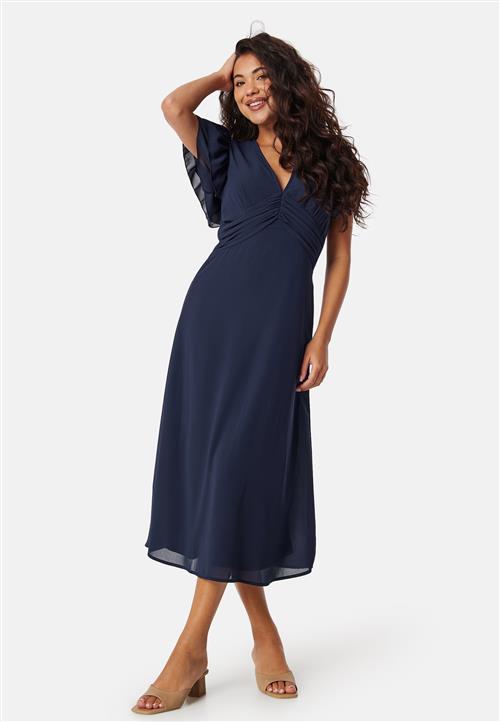 Bubbleroom Occasion Flounce Sleeve Chiffon Dress