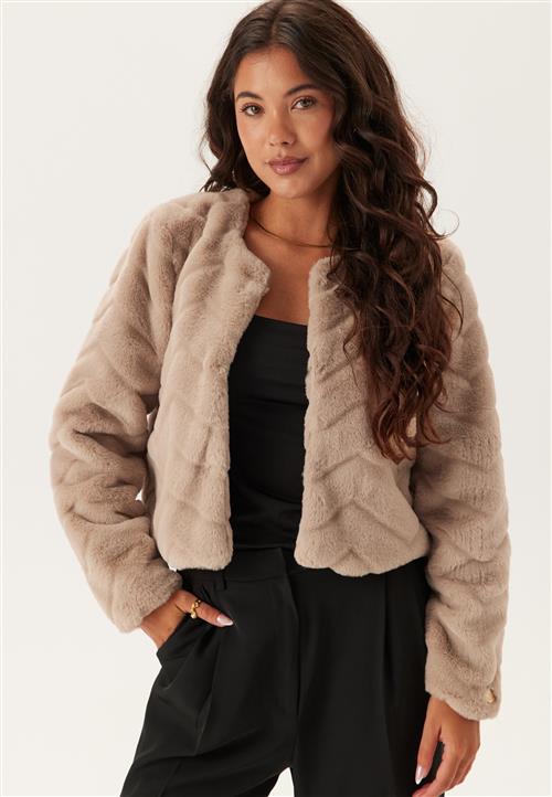 Chiara Forthi Short Party Faux Fur Jacket