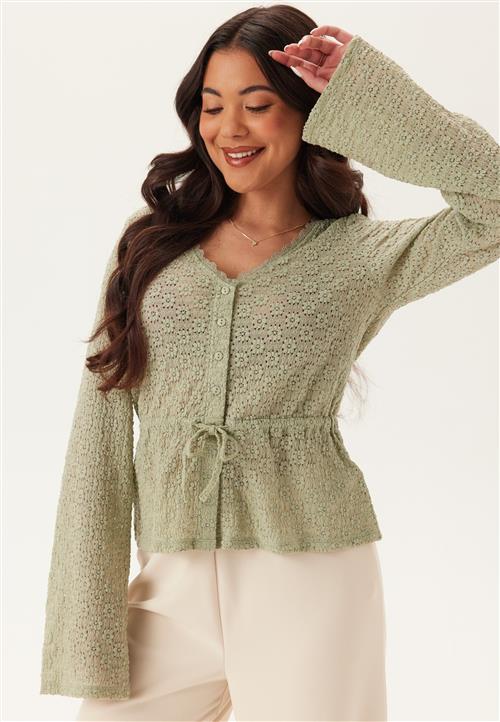 Happy Holly Peplum Lace Cardigan