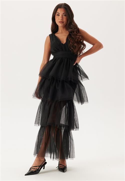 Bubbleroom Occasion High Slit Tulle Maxi Dress