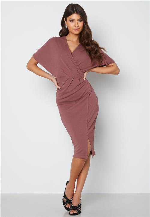 Bubbleroom Occasion Wrap Slit Midi Dress