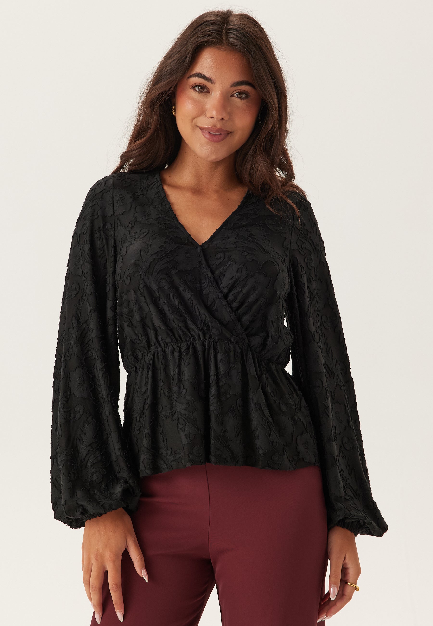 Happy Holly Structure Floral Top