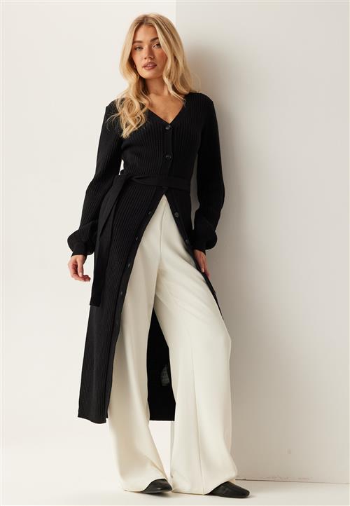 BUBBLEROOM Rib Knitted Cardigan Dress