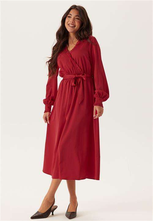 Happy Holly Frill Wrap Dress