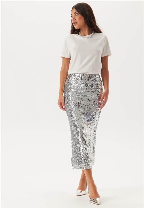 BUBBLEROOM Sequin Midi Skirt