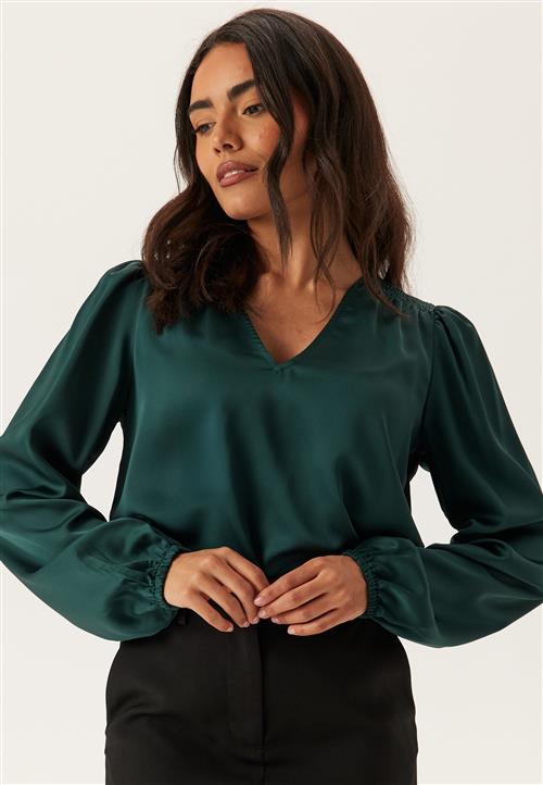 VILA Viellette L/S SMOCK SATIN TOP