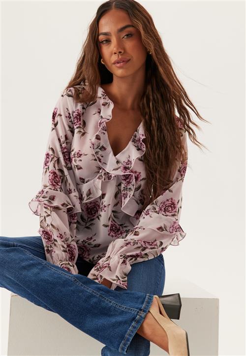 BUBBLEROOM Open Back Frill Blouse