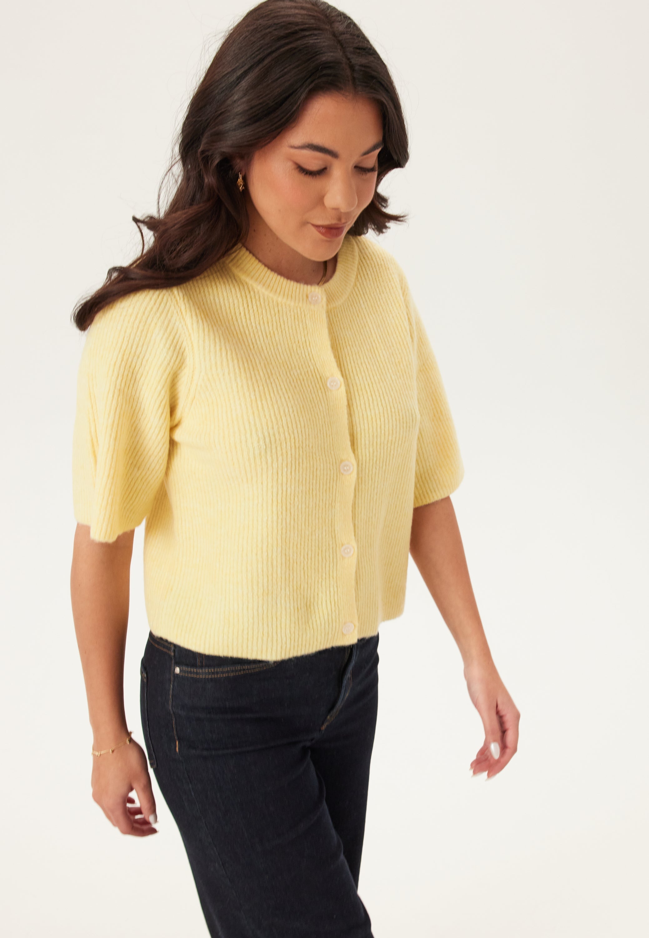 Pieces Pcsilly Ss O-neck Knit Cardiga