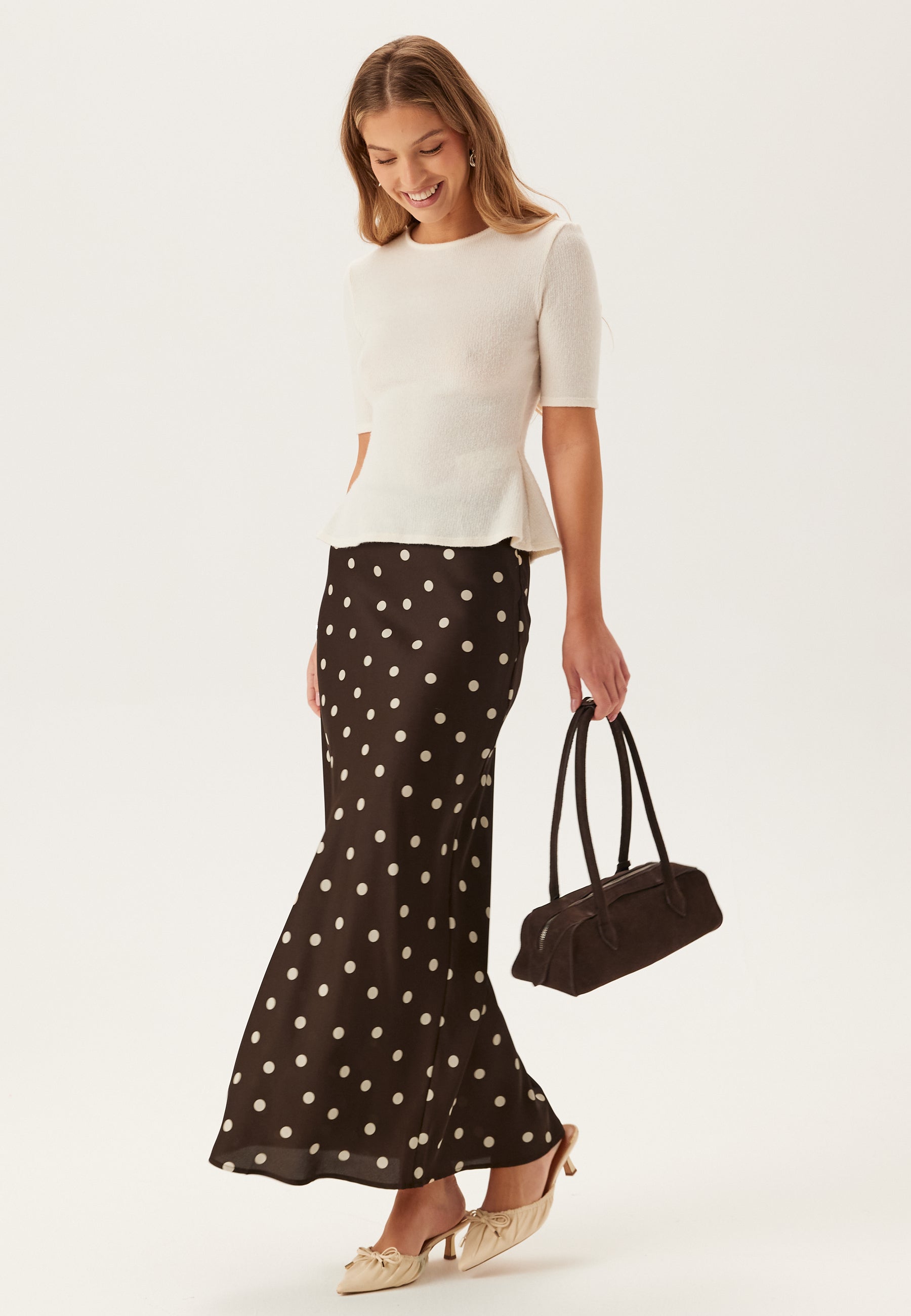 VILA Viellette Hw Midi Skirt