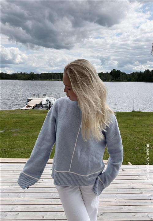 BUBBLEROOM Contrast Stitch Knitted Sweater