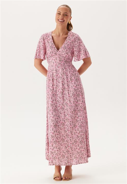 BUBBLEROOM Butterfly Sleeve Viscose Maxi Dress