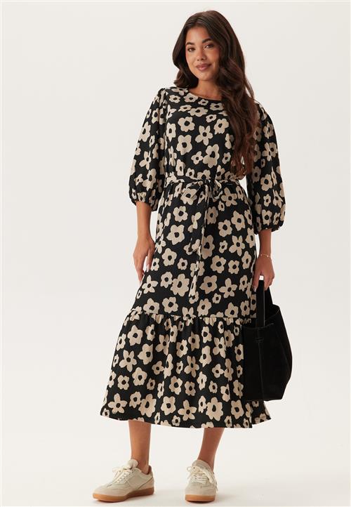 Happy Holly Structure Flounce Midi Dress