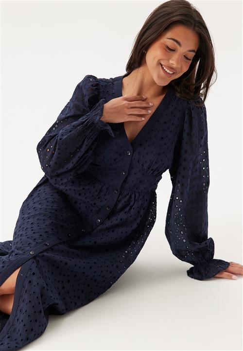 BUBBLEROOM Broderie Anglaise Midi Dress