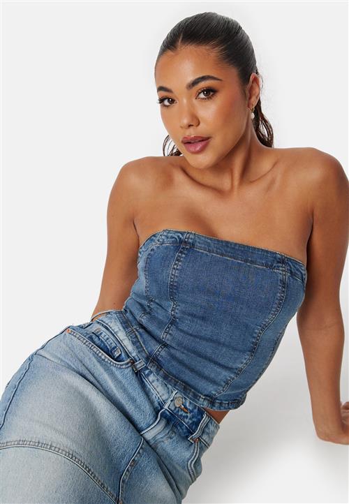 BUBBLEROOM Bustier Denim Top