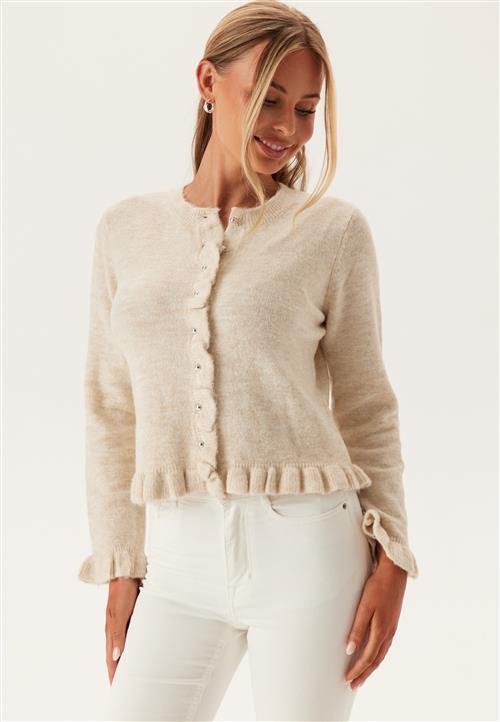 Pieces Pclydia Ls Frill Knit Cardigan