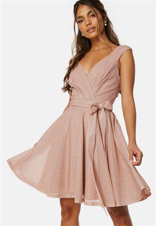 Goddiva Lurex Skater Dress