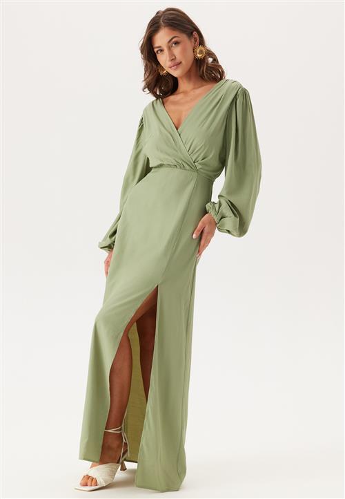 Bubbleroom Occasion Balloon Sleeve Wrap Gown