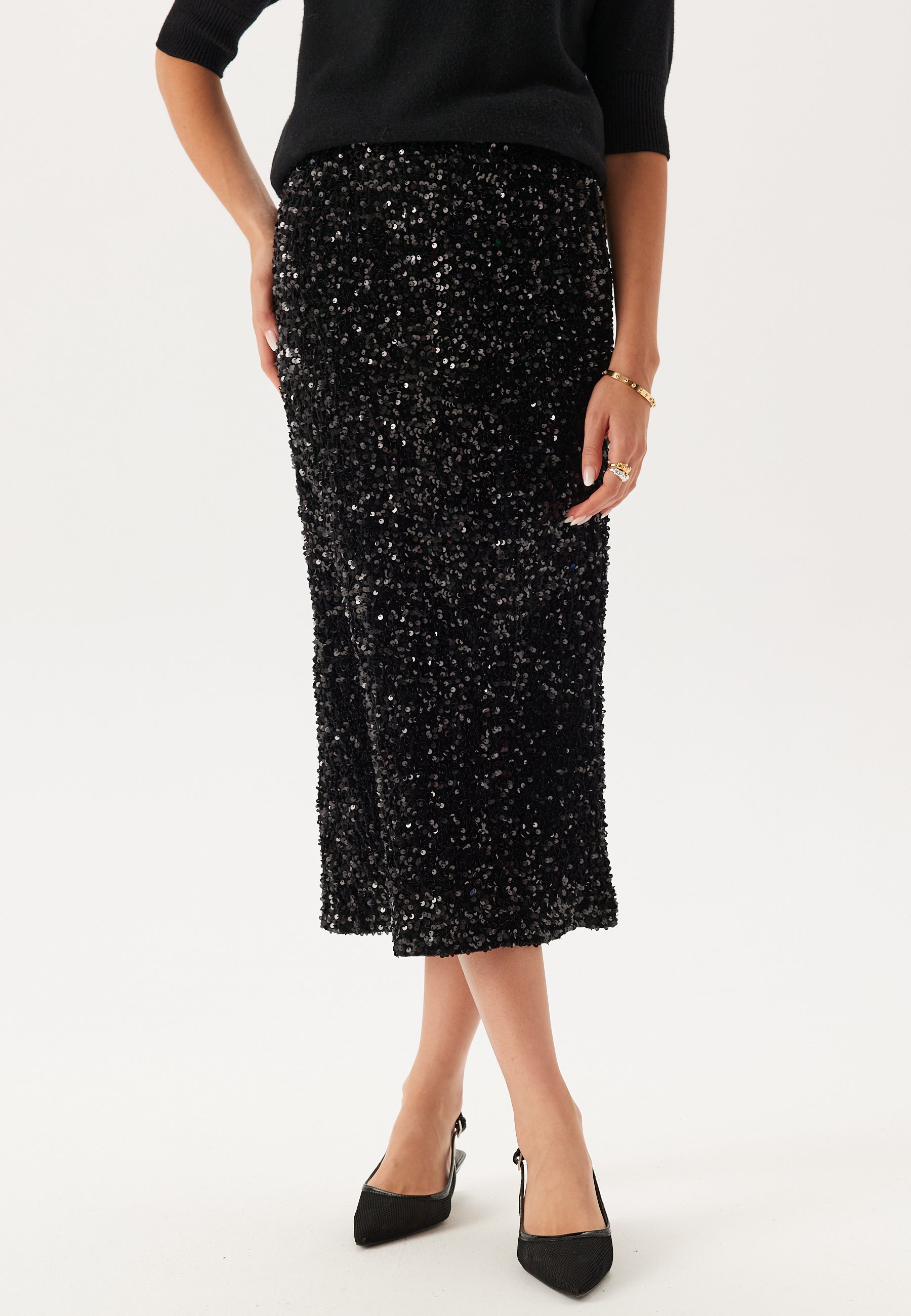 VILA Vifaith Hw Midi Sequin Skirt
