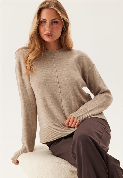 Pieces Pcmalou Ls O-neck Cutline Knit