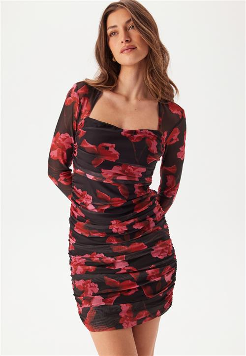 Bubbleroom Occasion Mesh Ruched Short Dress