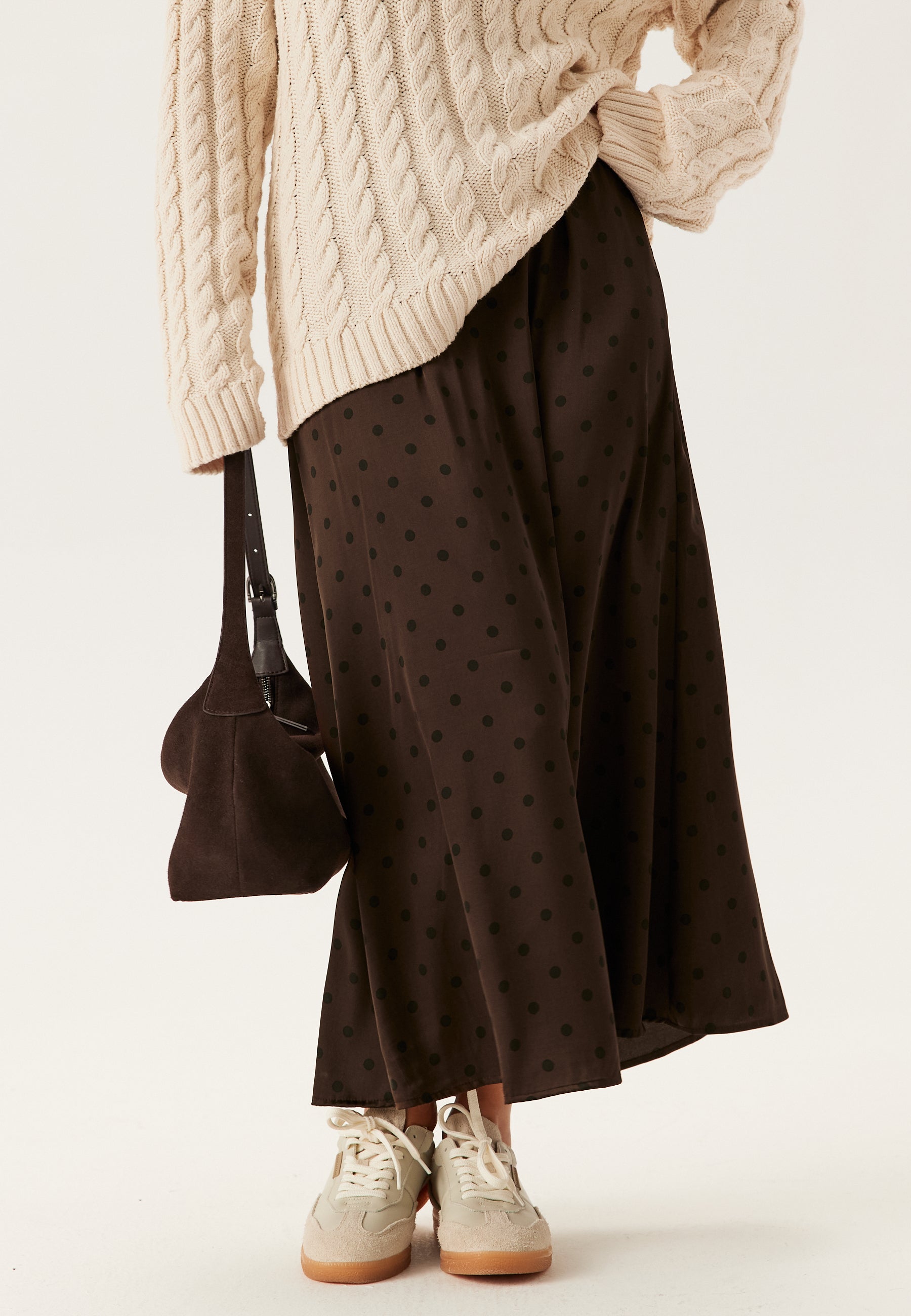 Pieces Pcjytta Hw Ankle Satin Skirt