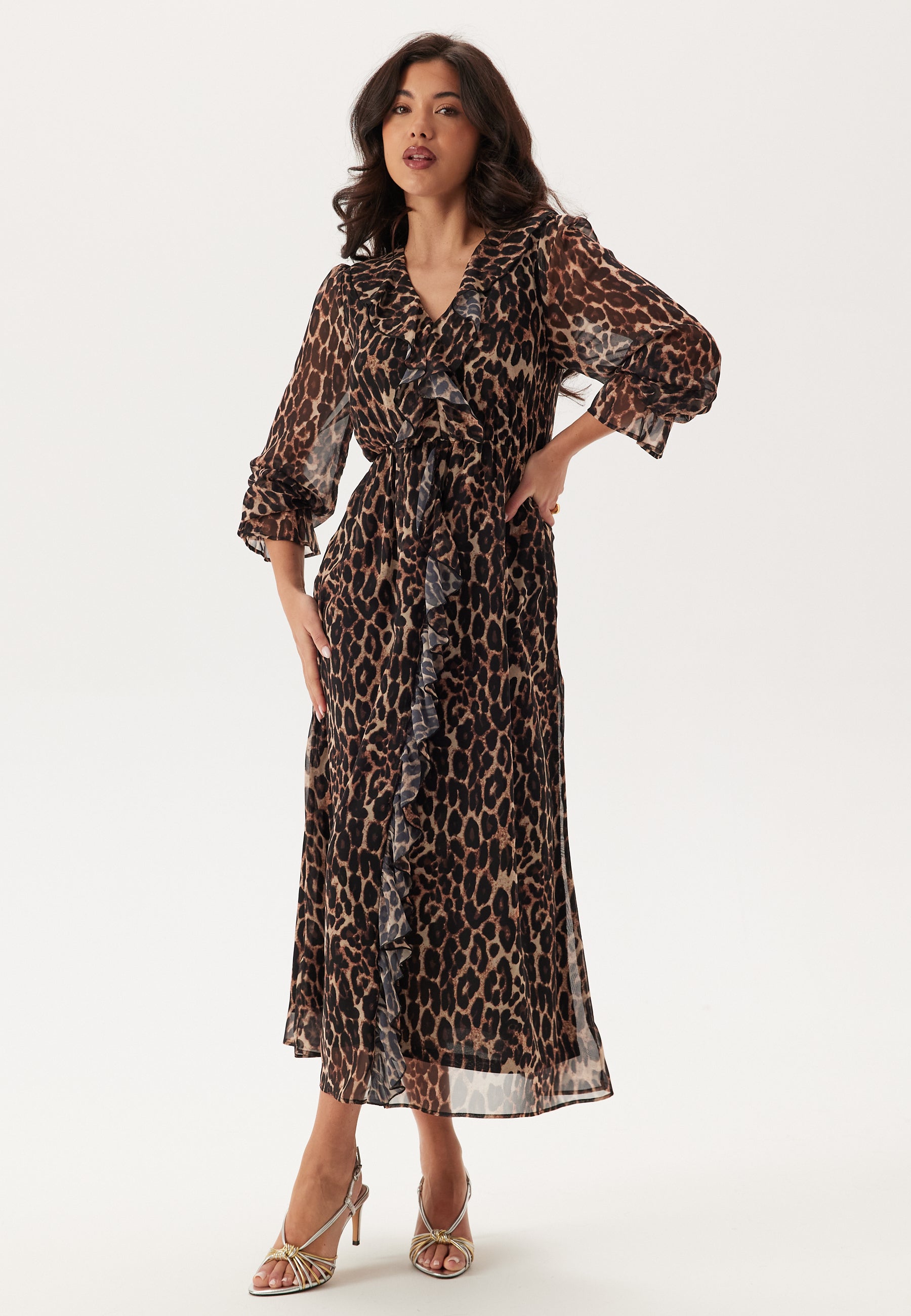 BUBBLEROOM Flounce Midi Dress