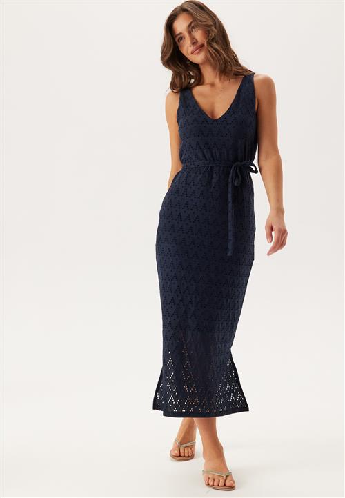 VILA Viamalina V-neck S/L MIDI DRES