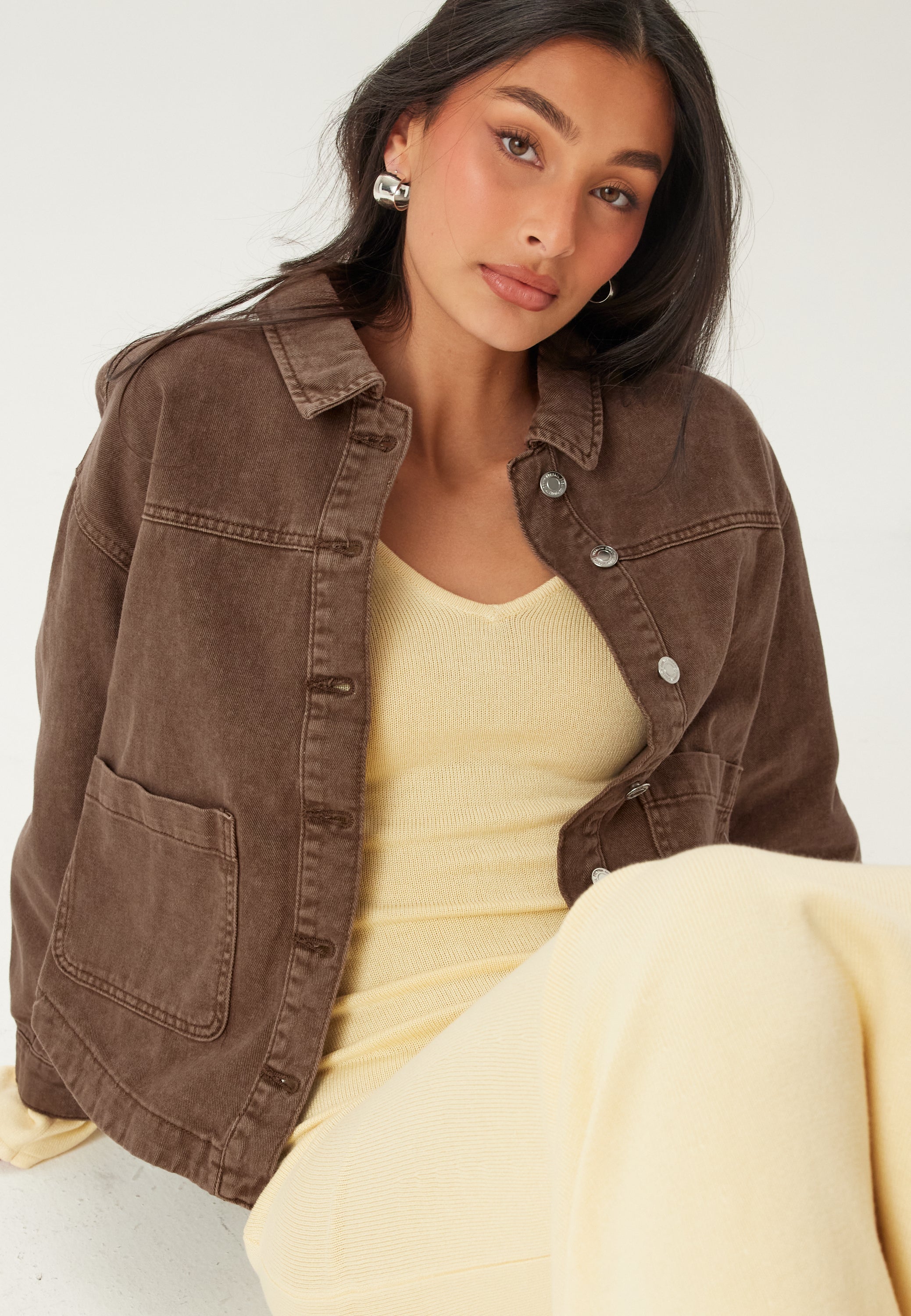 VERO MODA Vmjamie Ls Denim Shacket Mix N