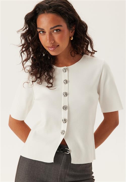 Pieces Pcmarie Ss O-neck Split Knit