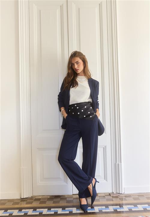 BUBBLEROOM Straight Leg Trousers