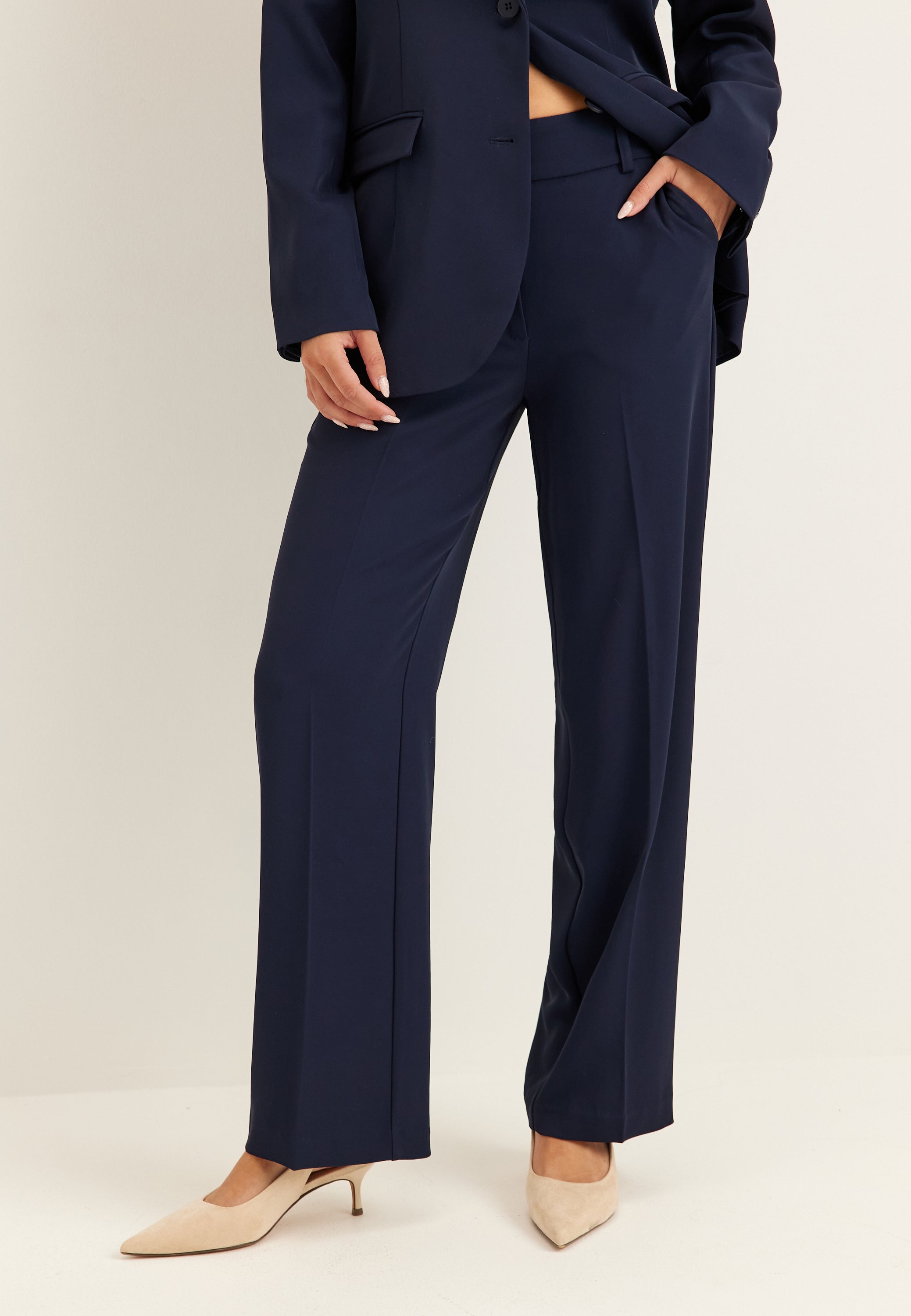BUBBLEROOM Straight Leg Trousers
