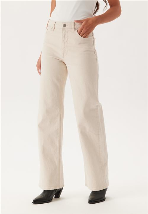 SELECTED Slfalice Hw Wide Long Ecru Jea