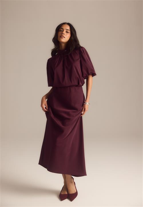 BUBBLEROOM Satin Midaxi Skirt