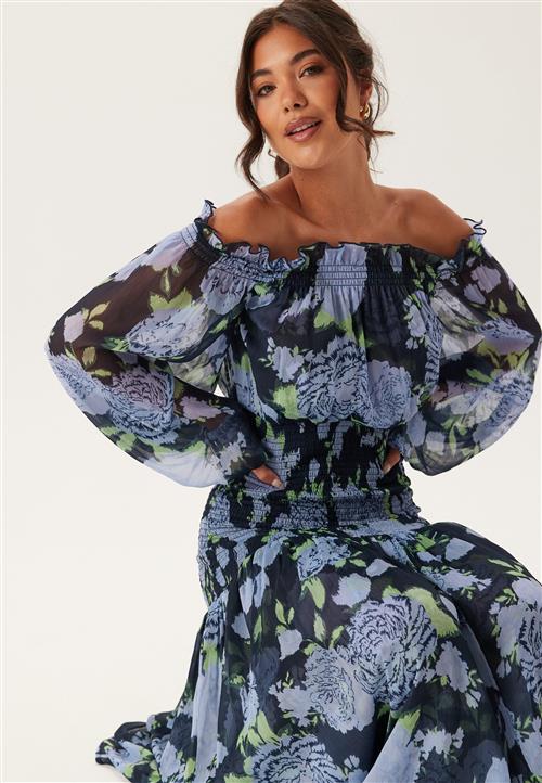 Bubbleroom Occasion Smock Off Shoulder Maxi Dress