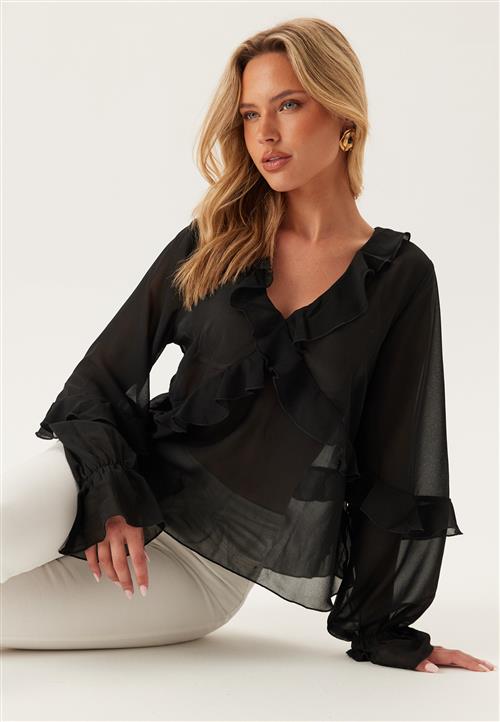 BUBBLEROOM Open Back Frill Blouse