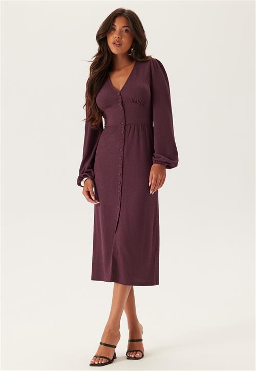 BUBBLEROOM Structure Button Midi Dress