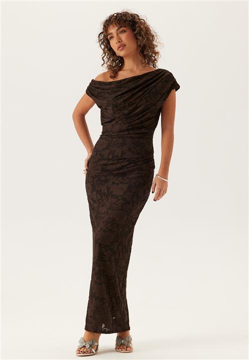 Bubbleroom Occasion Asymmetric Jacquard Stretch Ankle Dress