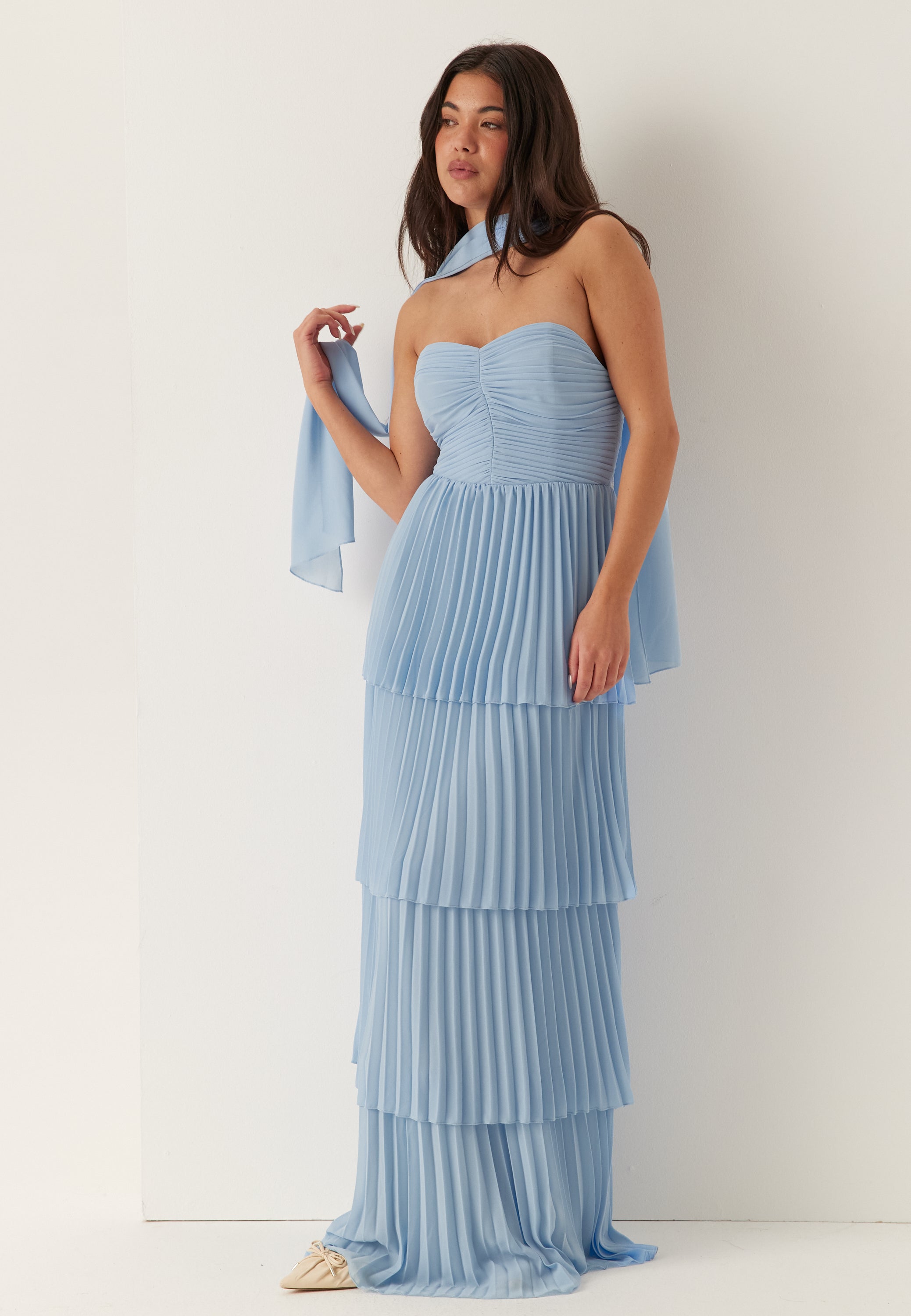 Bubbleroom Occasion Pleated Bandeau Gown