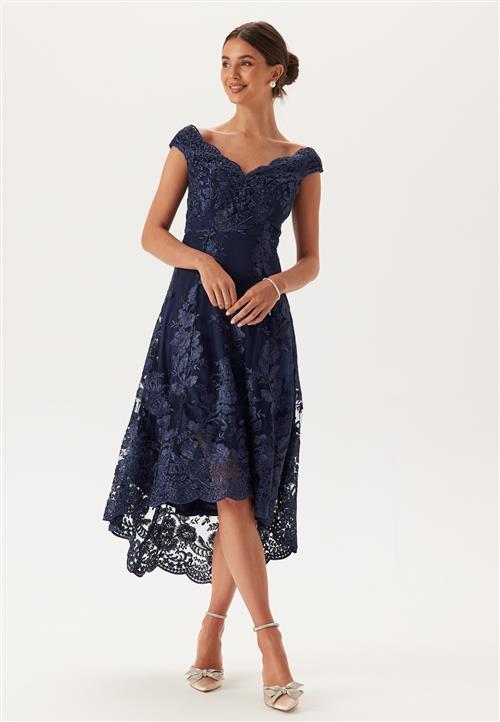 Goddiva Embroidered Lace Dress