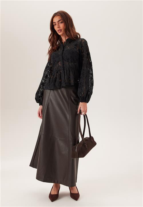 BUBBLEROOM Lace Peplum Blouse